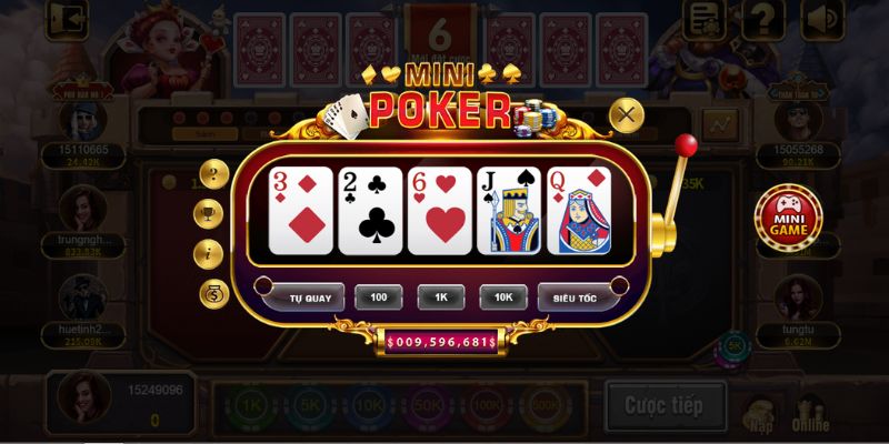 Bật mí mẹo chơi Mini Poker nhanh thắng tại 68 game bài
