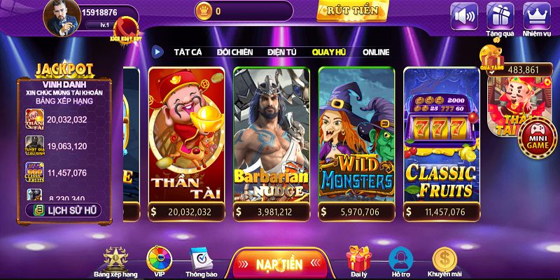 Cách tham gia sảnh game Thần tài ở 68 Game Bài