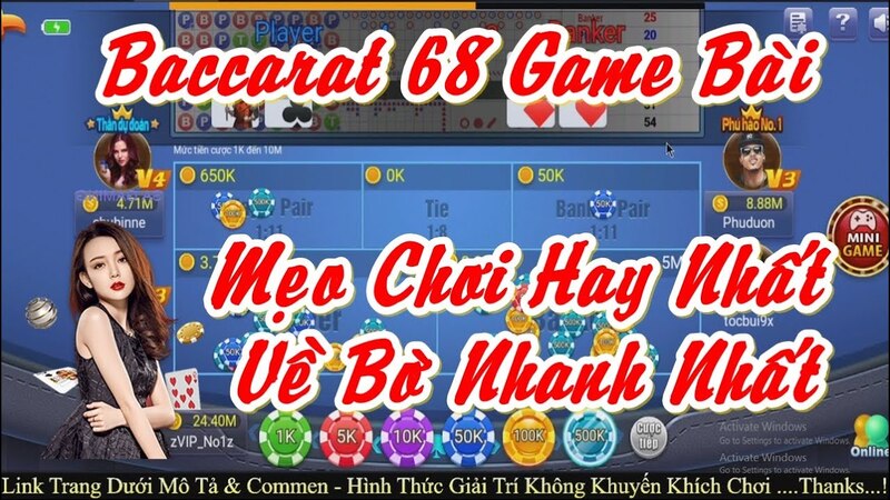 Kinh nghiệm chơi Baccarat tại 68 game bài bạn cần biết