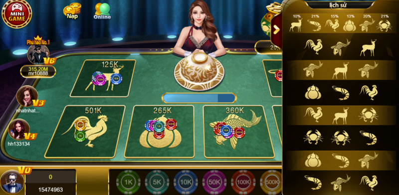 Luật tính tiền quy định trong game Bầu cua 68 game bài