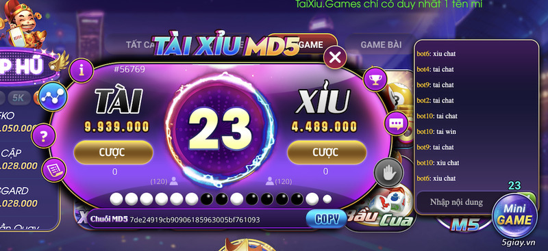 Tài xỉu md5 tại 68 game bài có luật chơi tương đối dễ