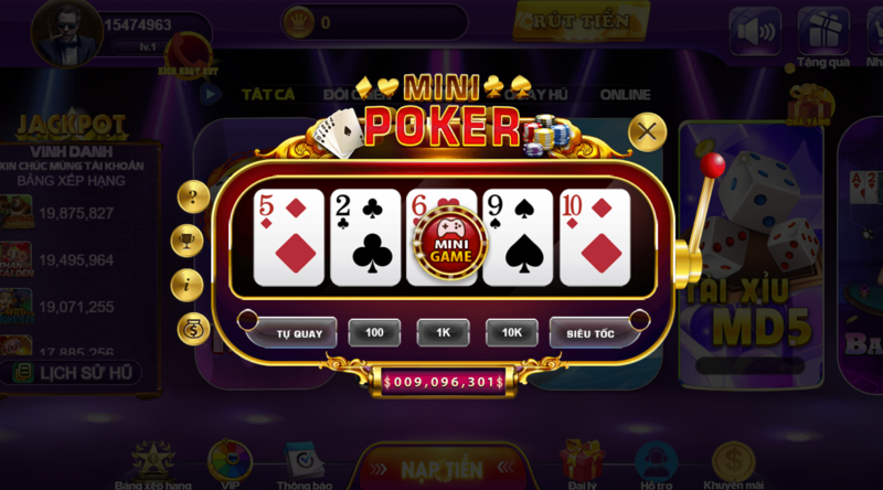Tổng quan game Mini Poker tại 68 game bài