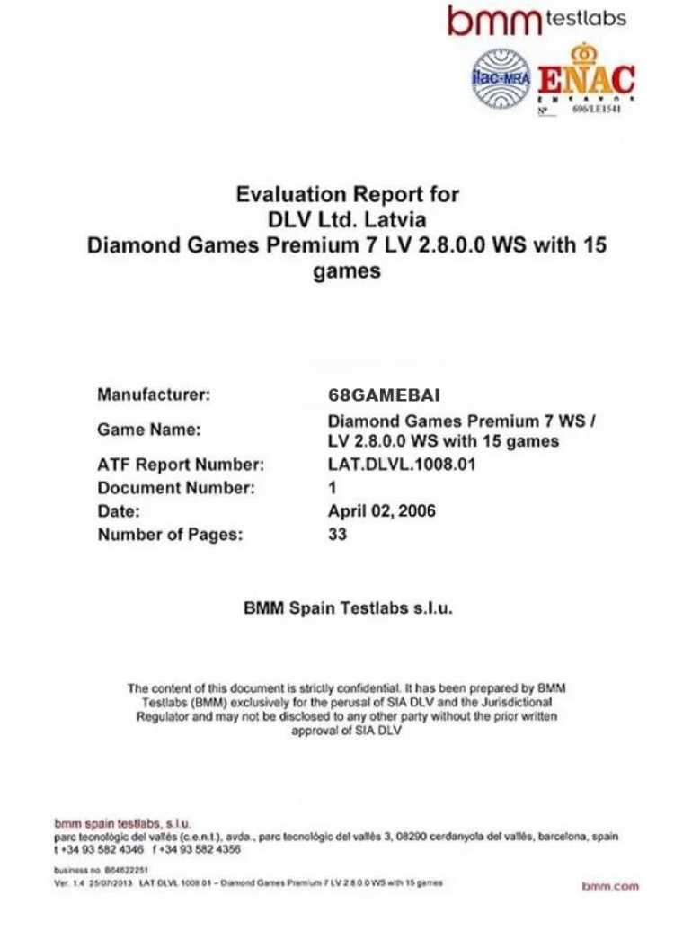 Giấy phép hoạt động 68 game bài
